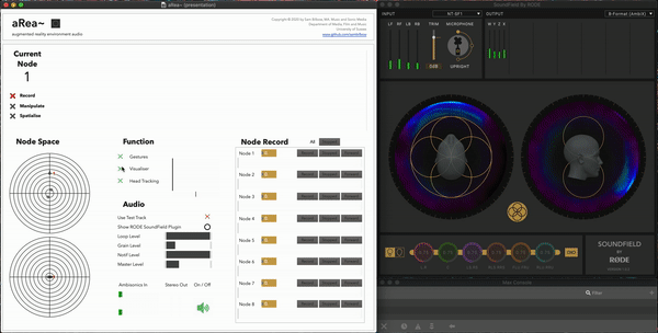Animated screenshot showing interface for the area Max patch