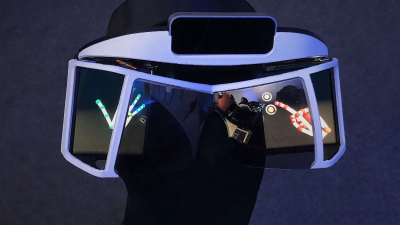 Early prototype image of the original North Star headset being worn by a dummy